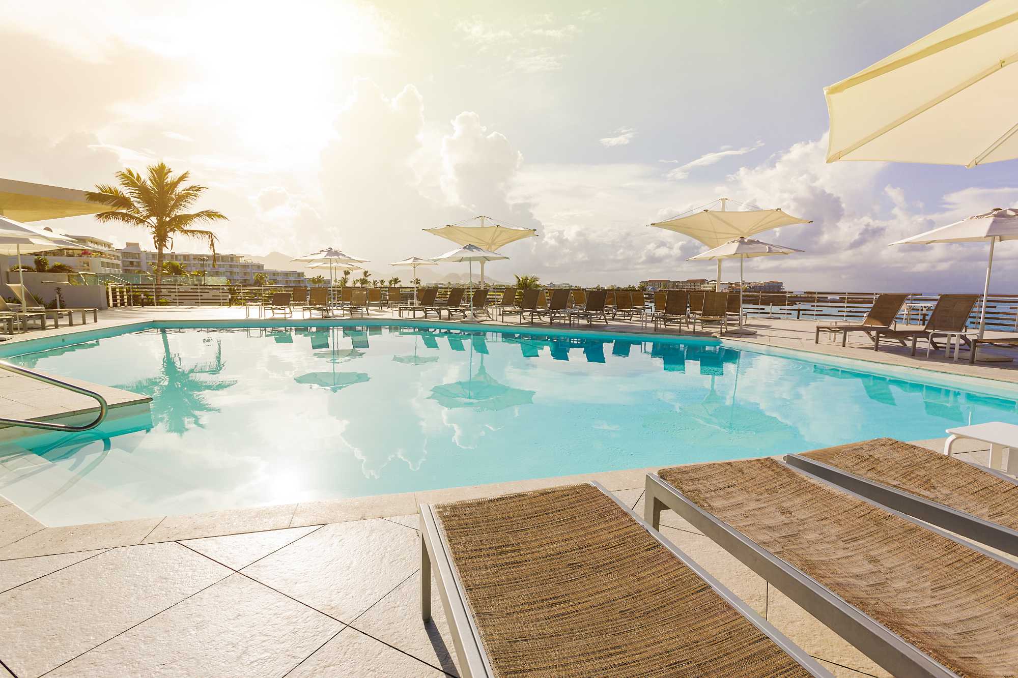 ocean point pool in st maarten