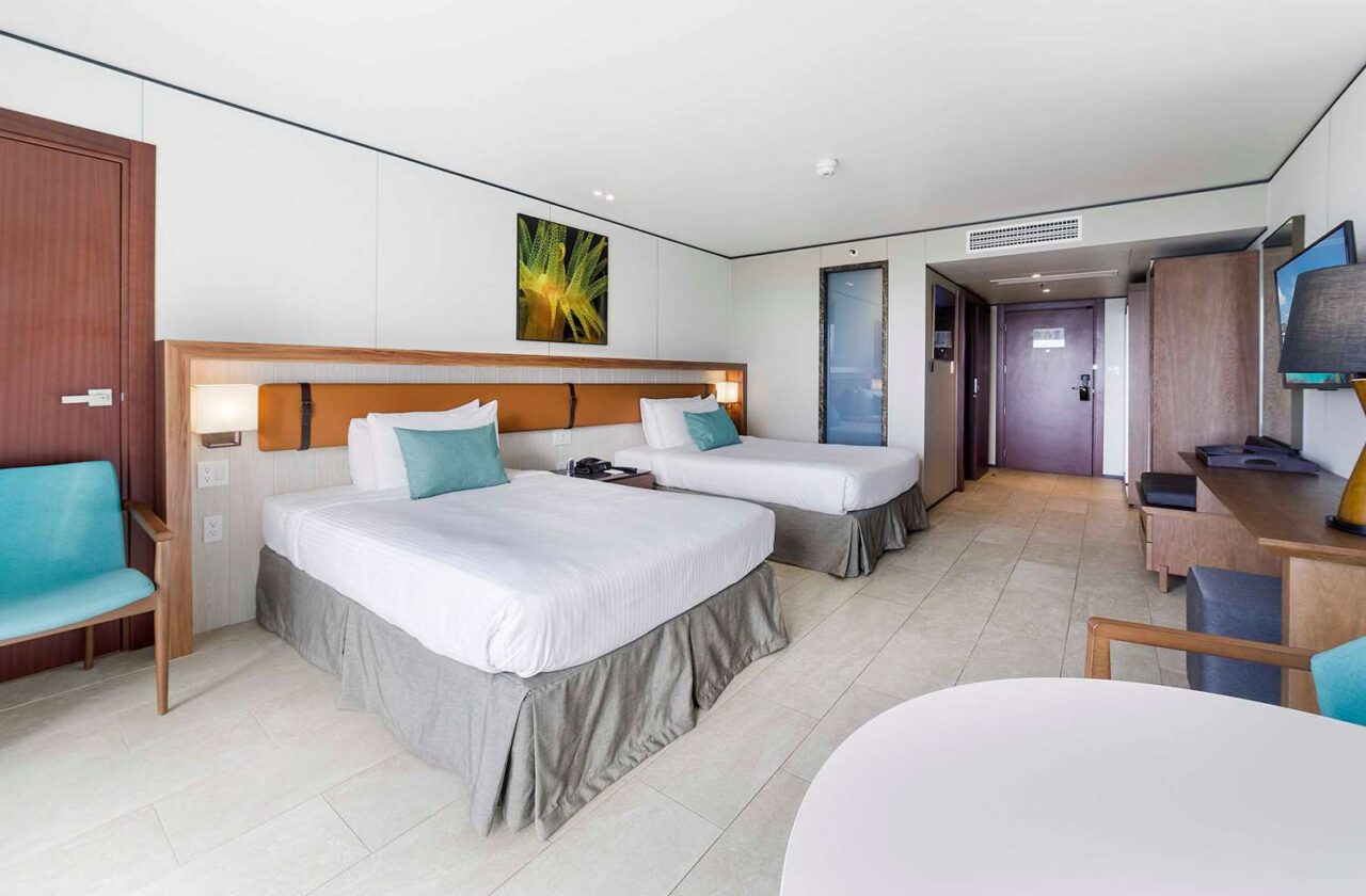 Guest rooms at sonesta maho beach resort in st maarten