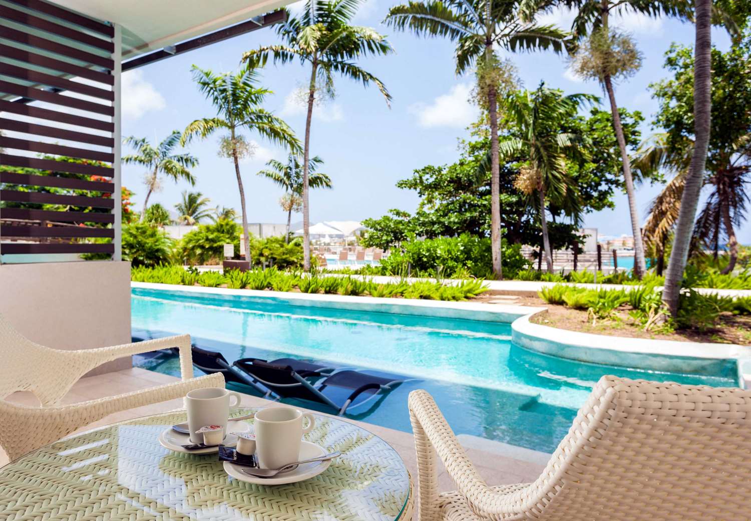 ocean point pool in st maarten