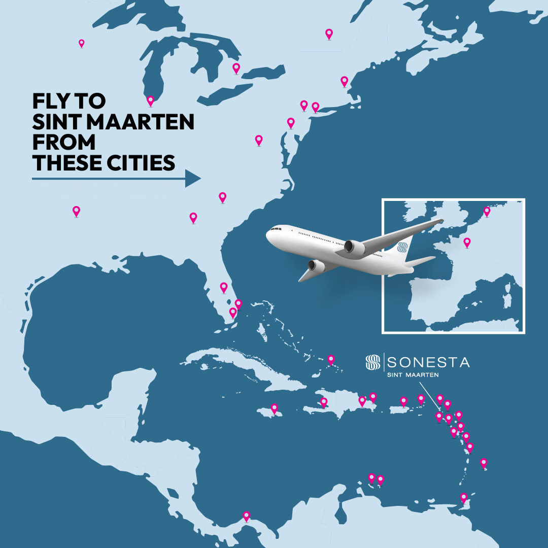 flight connections to st maarten