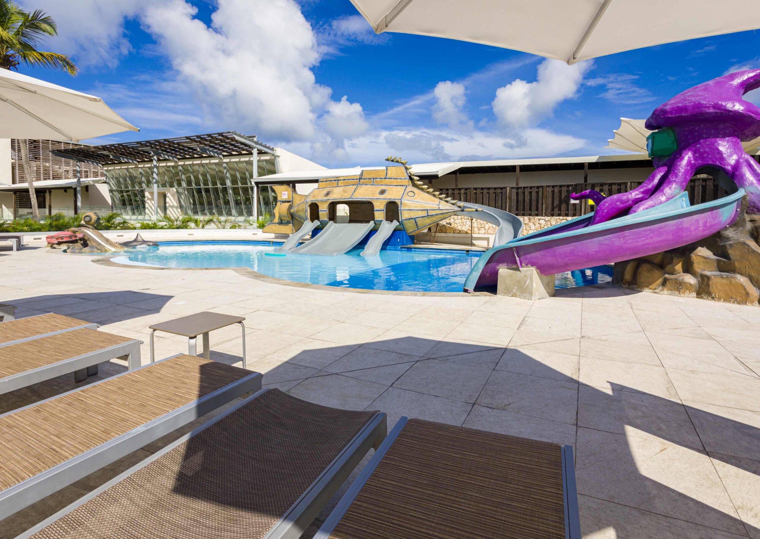 aqua park at sonesta maho beach resort in st maarten